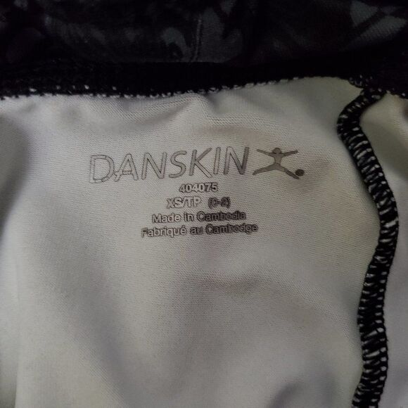 DANSKIN Black Gray tights leggings XS - Picture 6 of 7